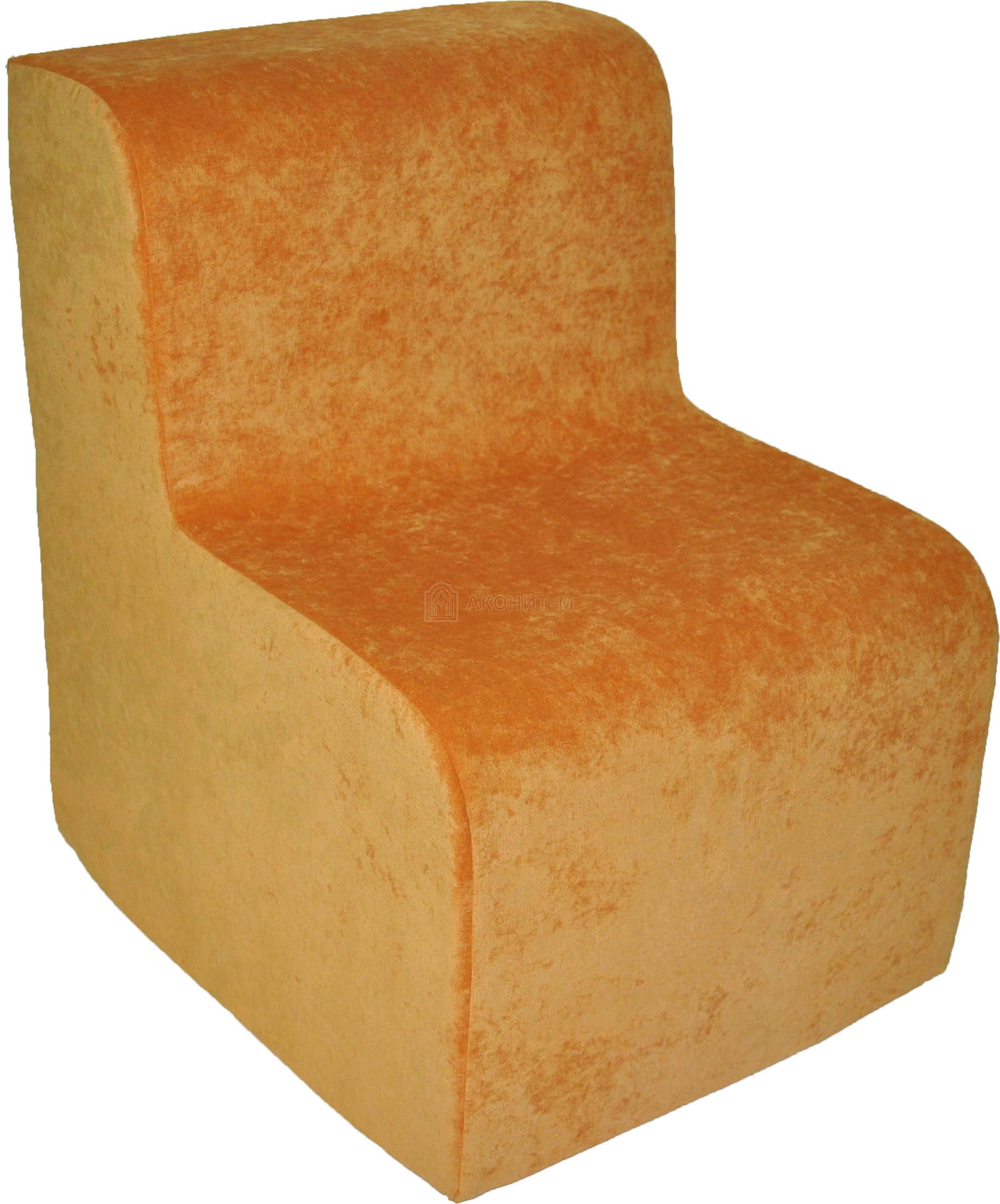 Кресло прямое, вельвет люкс (оранжевый)